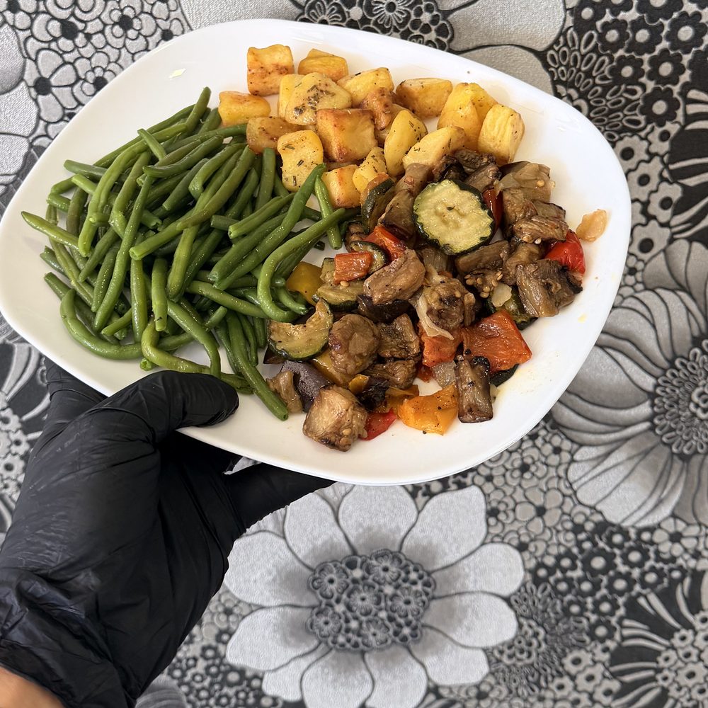 Fagiolini, patate e verdure grigliate